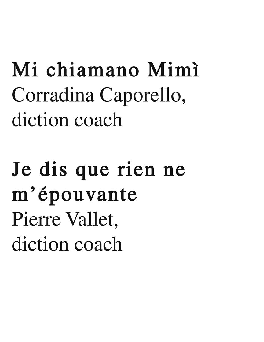 Diction Coach - Soprano