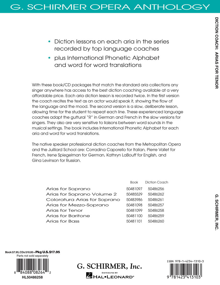 Diction Coach - Tenor