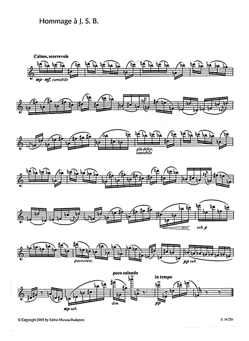 Kurtag Signs, Games and Messages for Violin