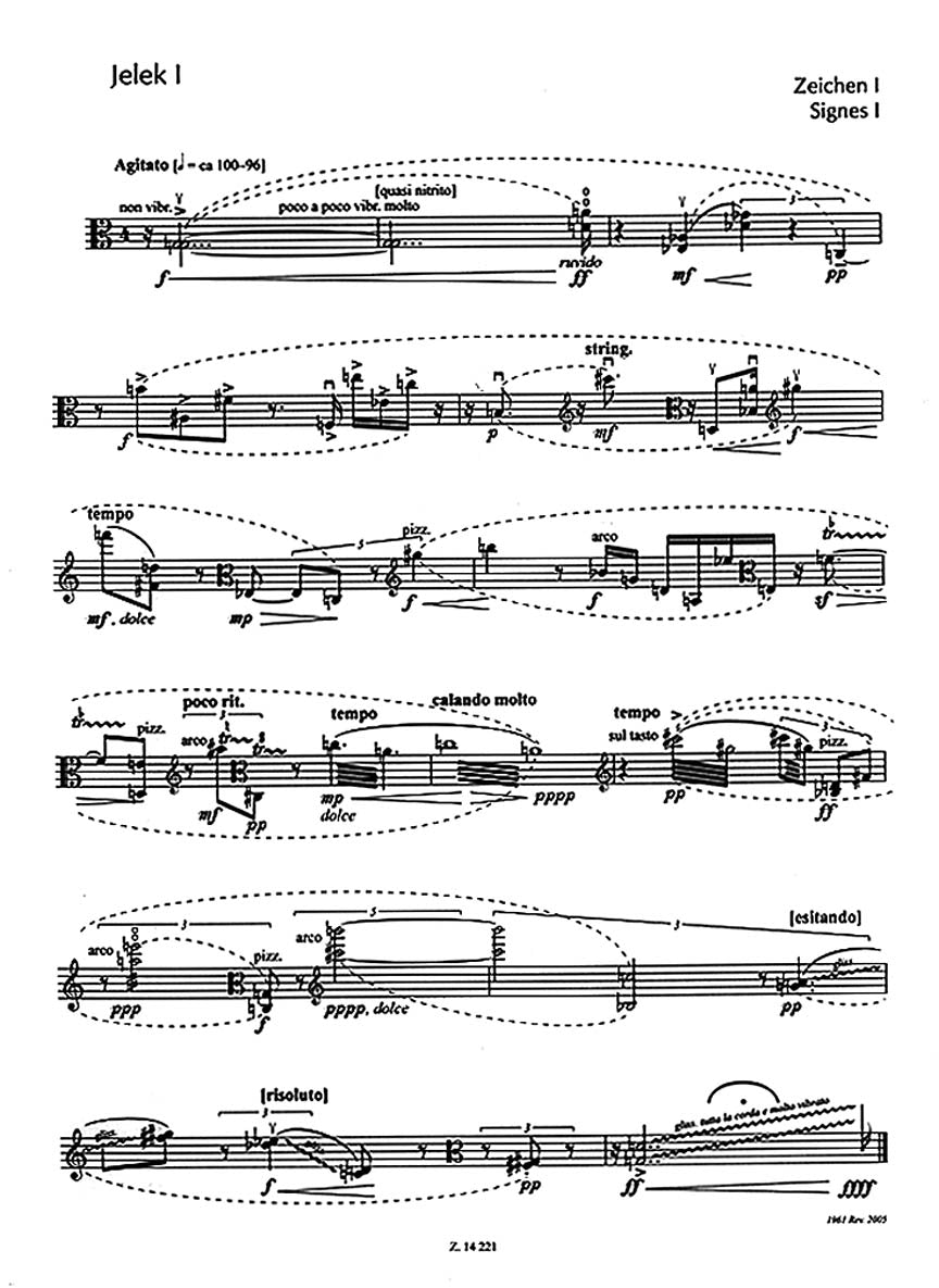 Kurtag Signs, Games and Messages for Viola