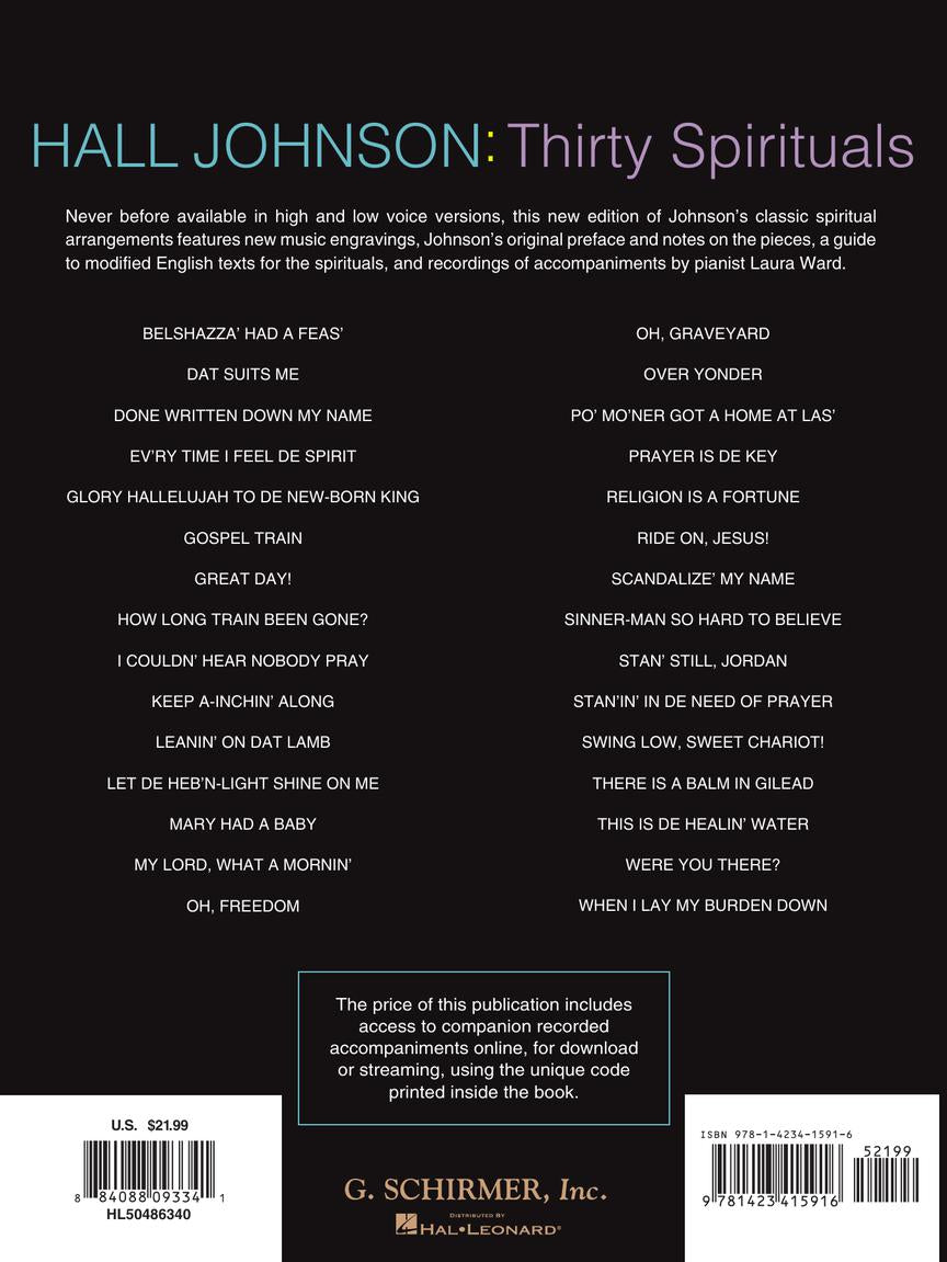 Johnson 30 Spirituals High Voice