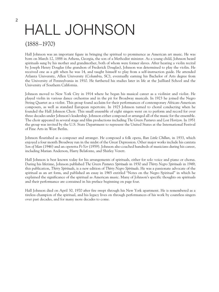 Johnson 30 Sprituals for Low Voice and Piano