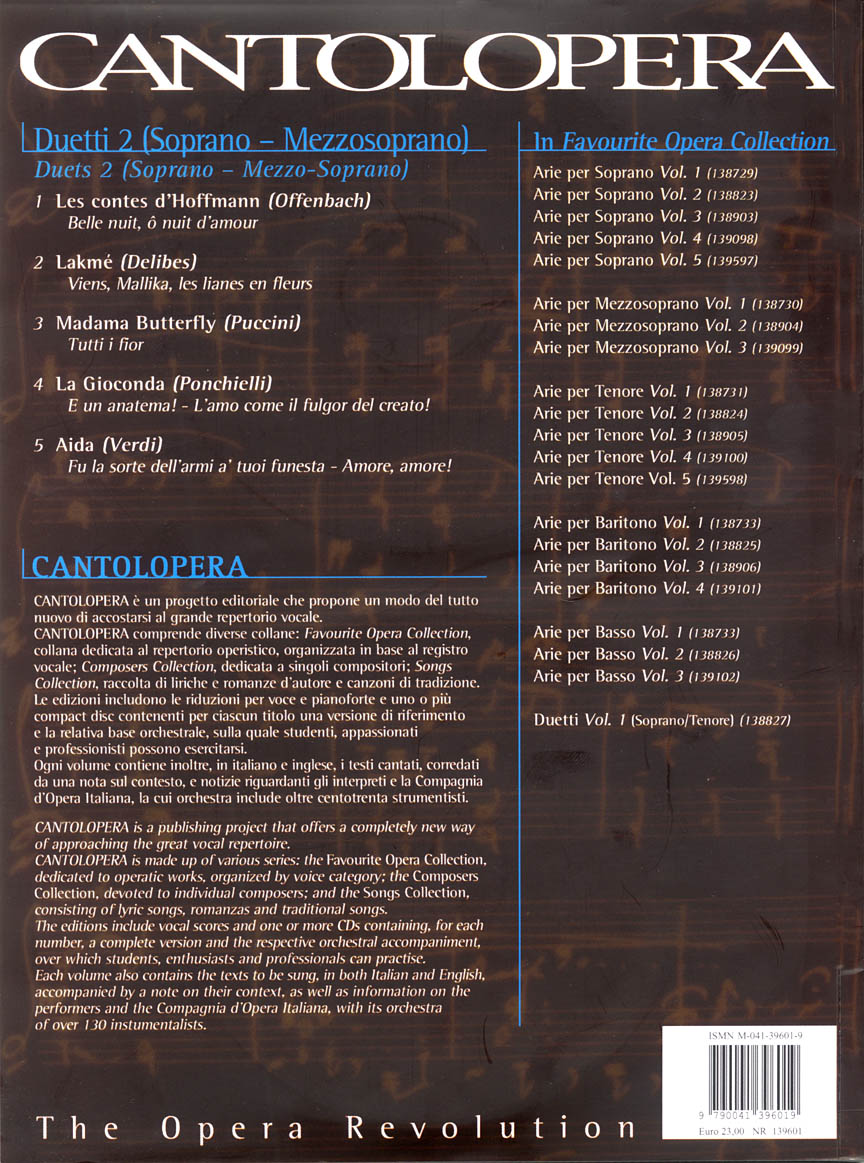 Cantolopera Duets for Soprano/Mezzosoprano Volume  2