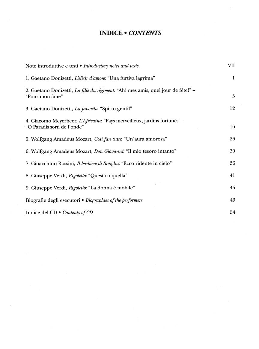 Arias for Lyric Tenor Cantolopera Series