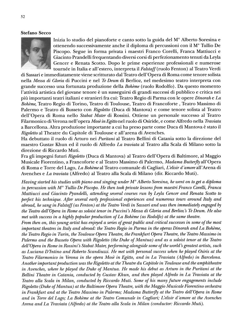 Arias for Lyric Tenor Cantolopera Series