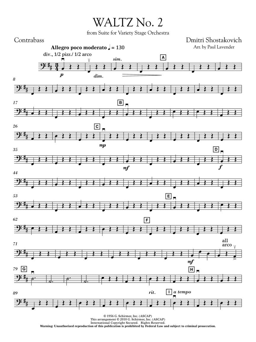 Shostakovich Waltz No. 2 (from Suite for Variety Stage Orchestra)