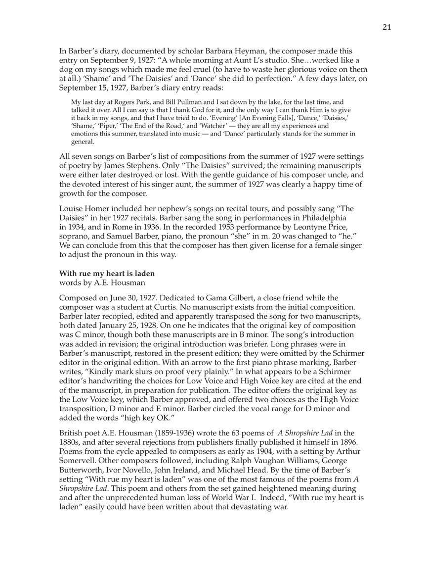 Barber: 65 Songs High Voice Edition