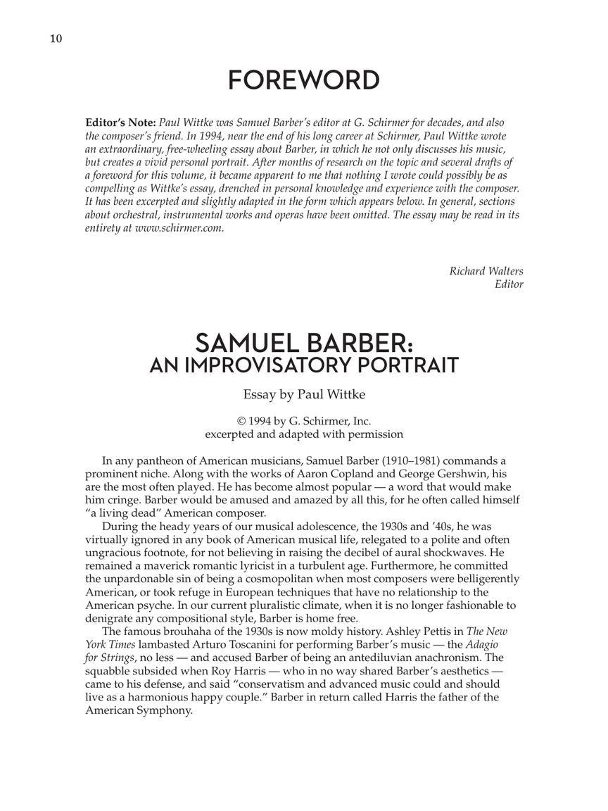 Barber: 65 Songs High Voice Edition