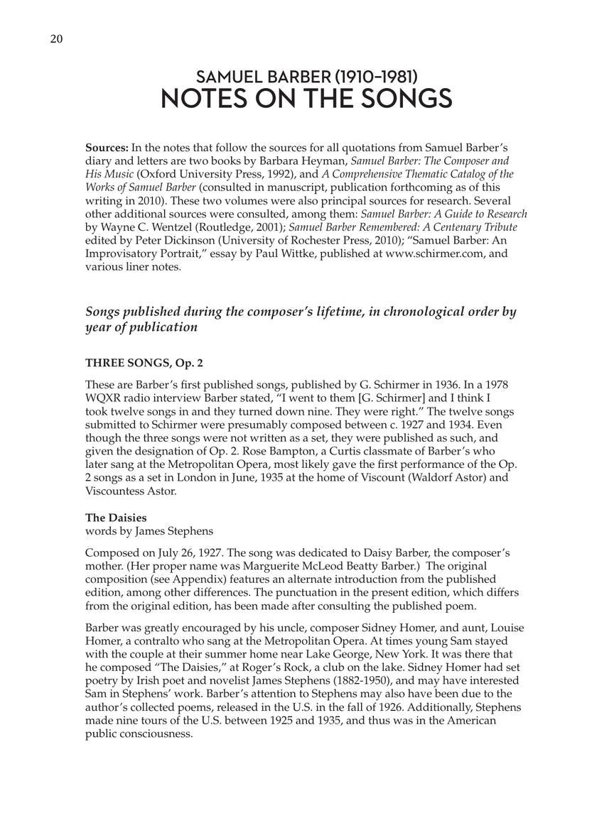 Barber: 65 Songs High Voice Edition