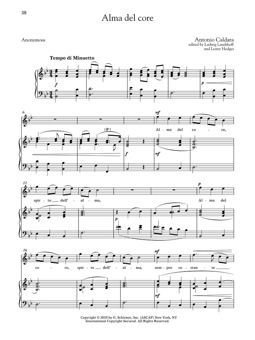 28 Italian Songs & Arias of the 17th & 18th Centuries High Voice