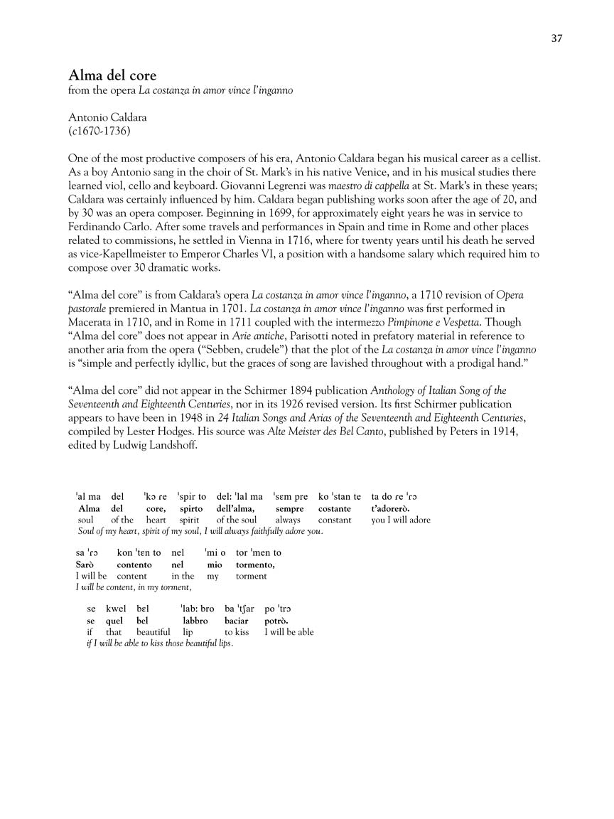 28 Italian Songs & Arias of the 17th & 18th Centuries Medium Voice