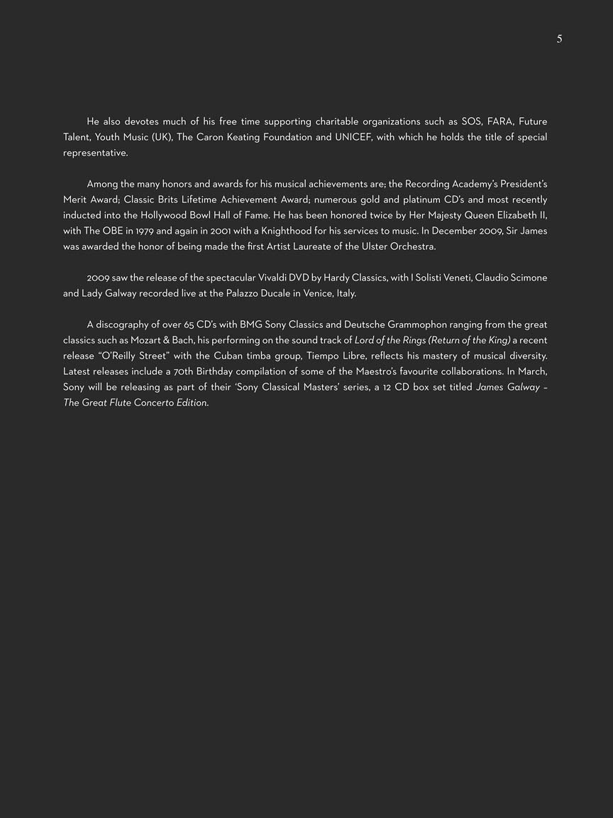 Vivaldi Four Seasons Complete - Transcribed for Flute and Piano by James Galway