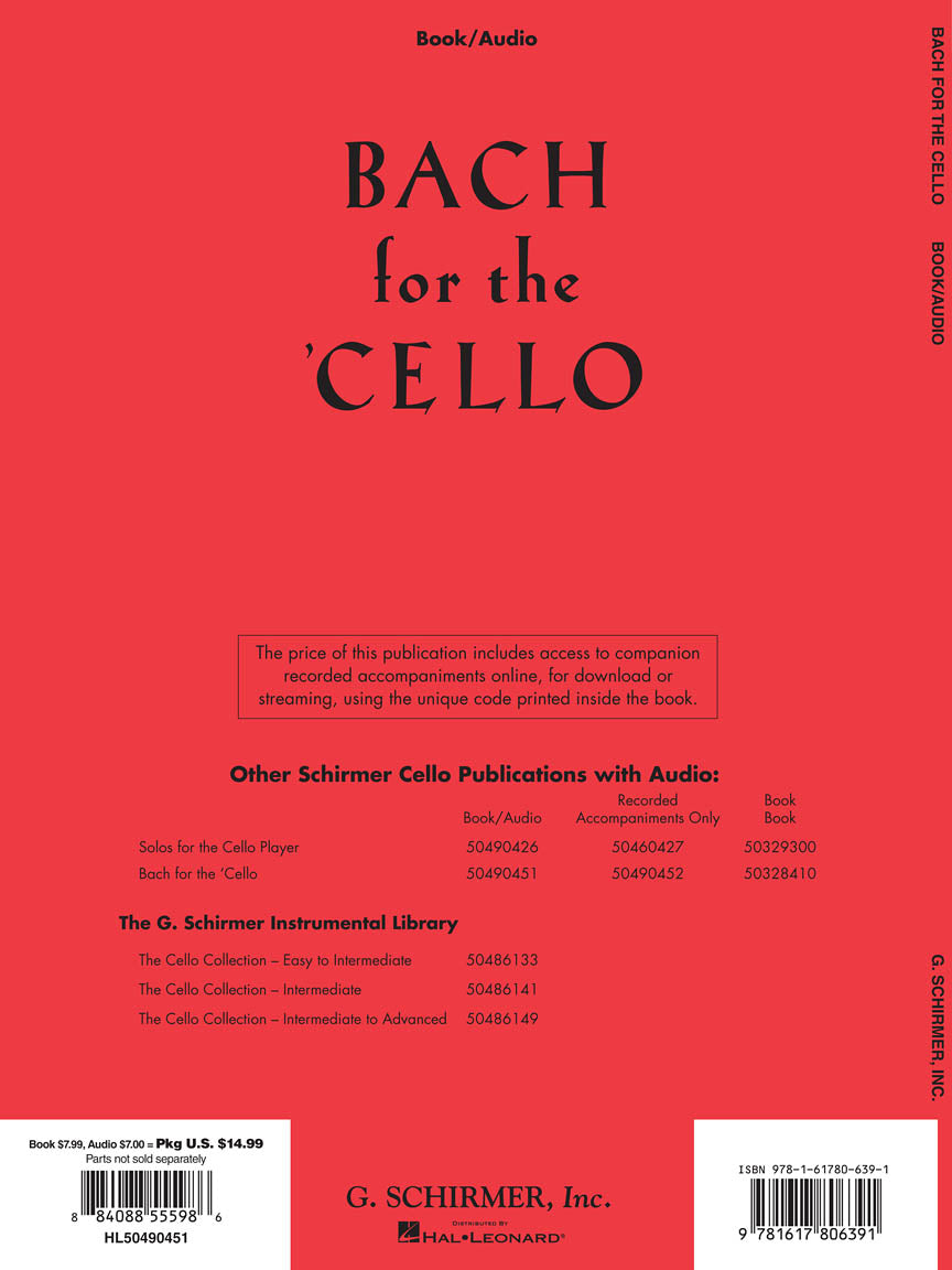 Bach for the Cello: 10 Easy Pieces in 1st Position