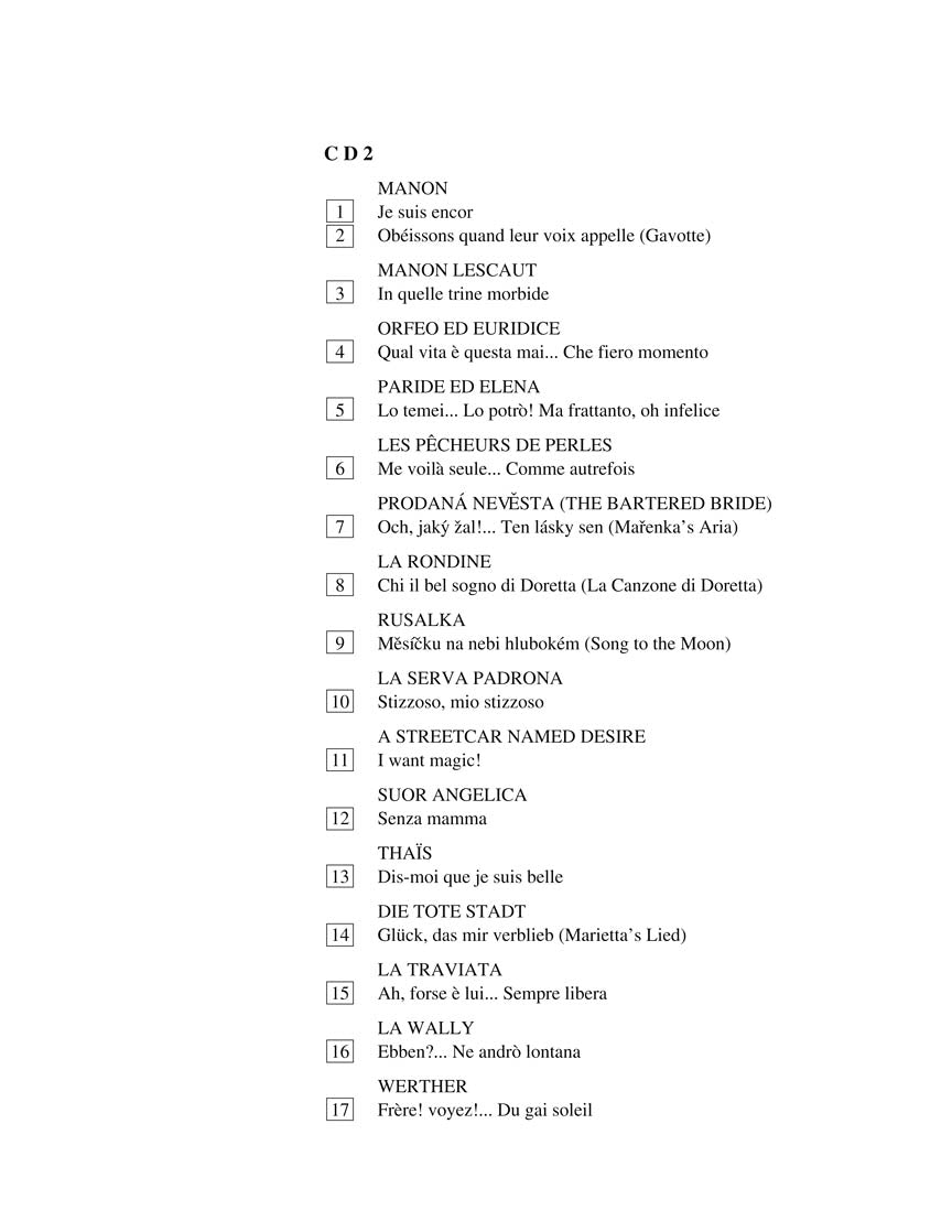 Arias for Soprano - Vol. 2. - G. Schirmer Opera Anthology Accompaniment CDs