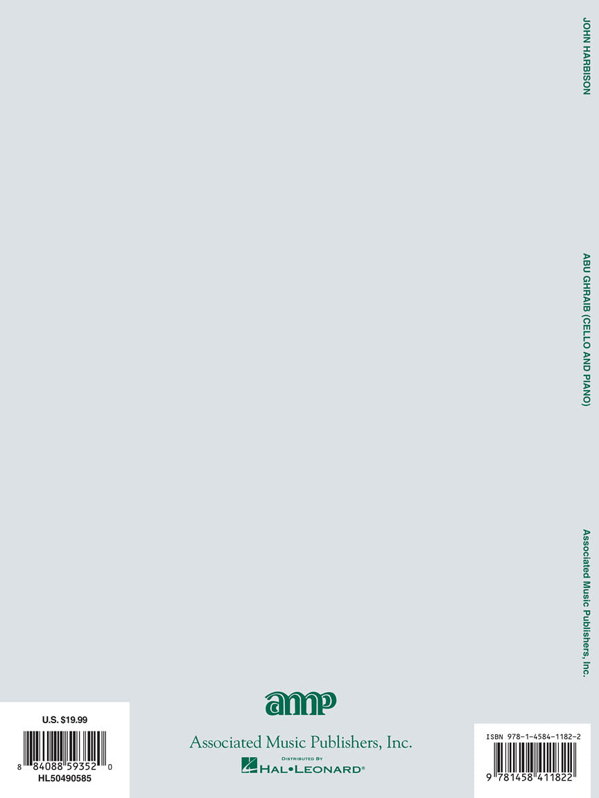 Harbison Abu Ghraib - For Cello and Piano