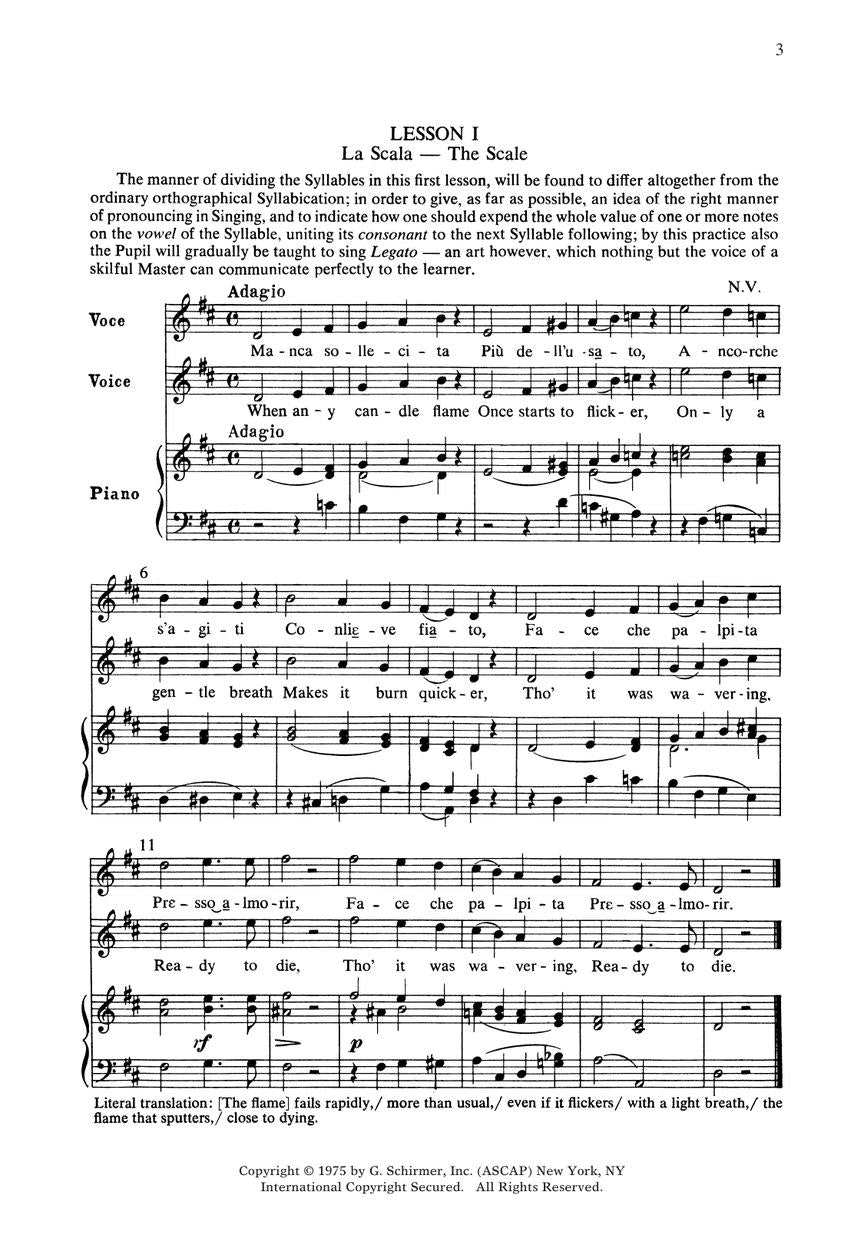Vaccai - Practical Method of Italian Singing
