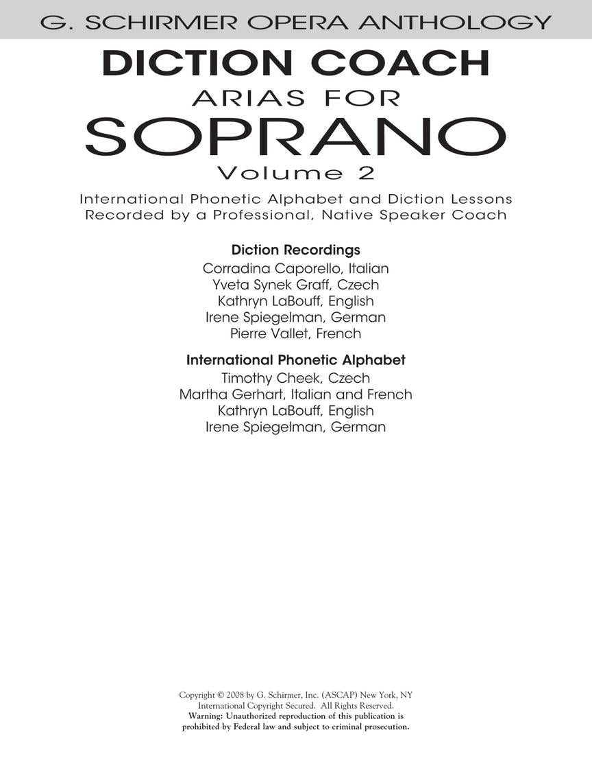 Arias for Soprano Volume 2 - Complete Package