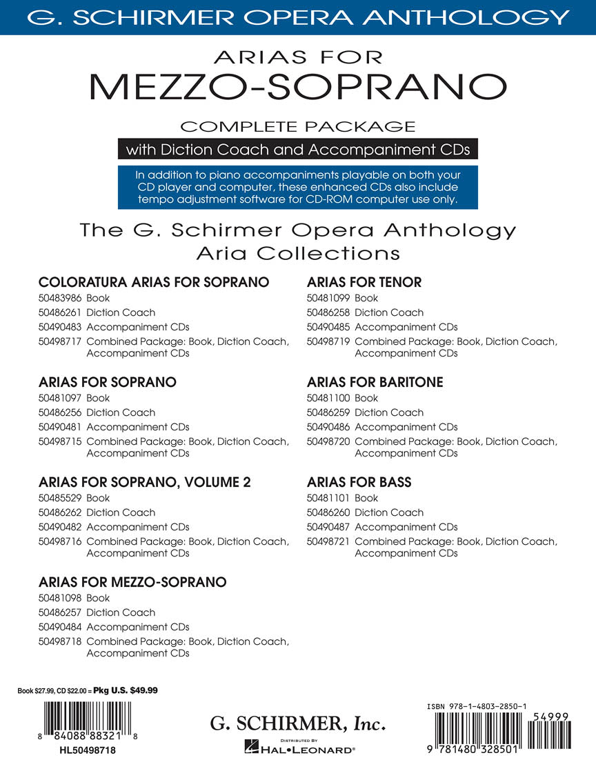 Arias for Mezzo-Soprano (Complete Package)