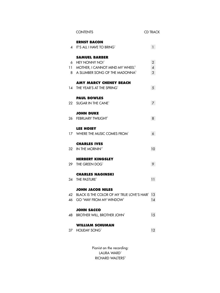 Fifteen More American Art Songs High Voice