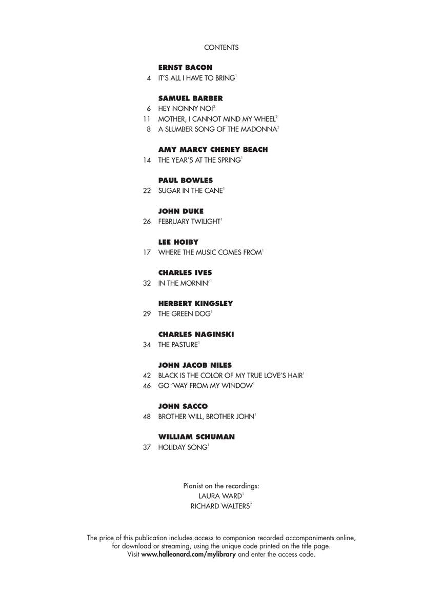 Fifteen More American Art Songs Low Voice