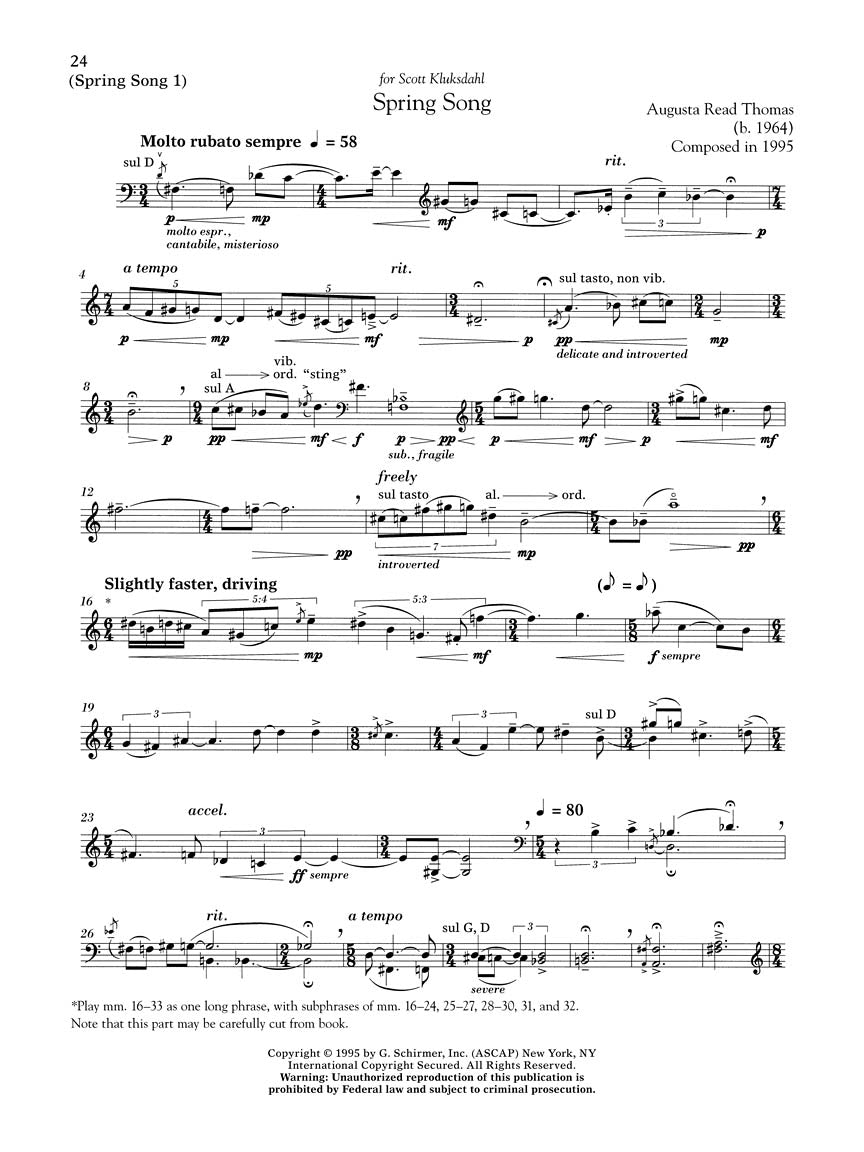 G. Schirmer Cello Anthology
