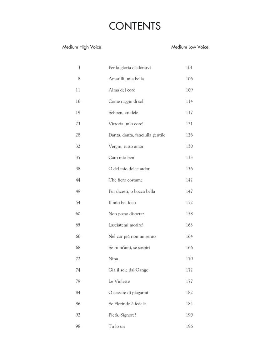 24 Italian Songs & Arias Complete Medium High and Medium Low Voice