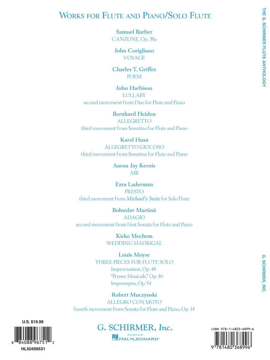G. Schirmer Flute Anthology - Flute and Piano
