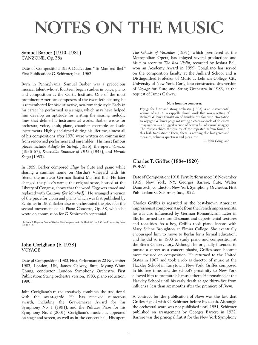 G. Schirmer Flute Anthology - Flute and Piano