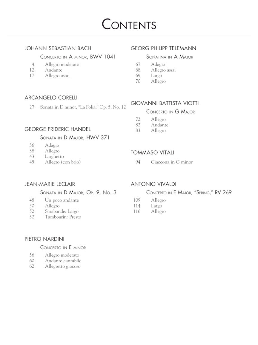 Baroque Violin Collection - Schirmer's Library of Musical Classics Vol. 2114