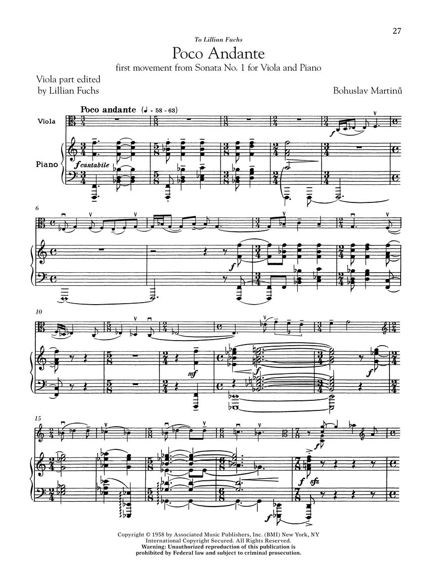 G. Schirmer Viola Anthology - Viola and Piano