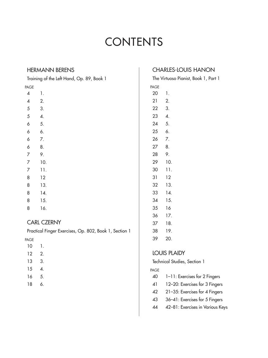 Scales and Finger Exercises: Upper Elementary to Lower Intermediate Piano