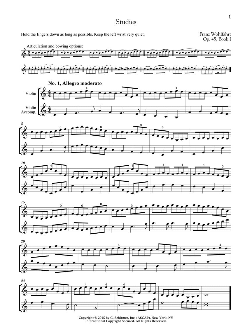 Studies, Op. 45 Book 1