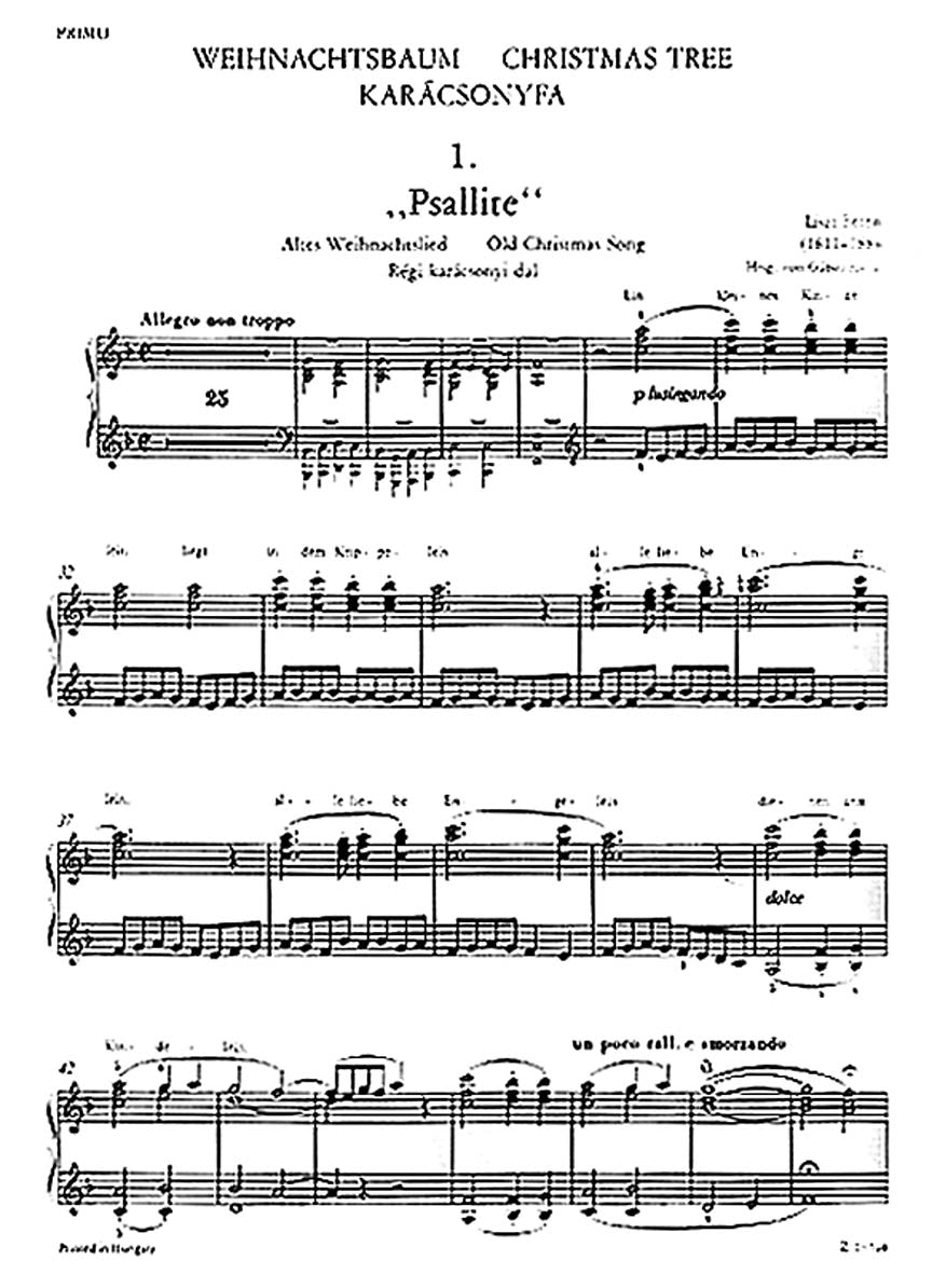 Liszt Christmas Tree Piano Duet