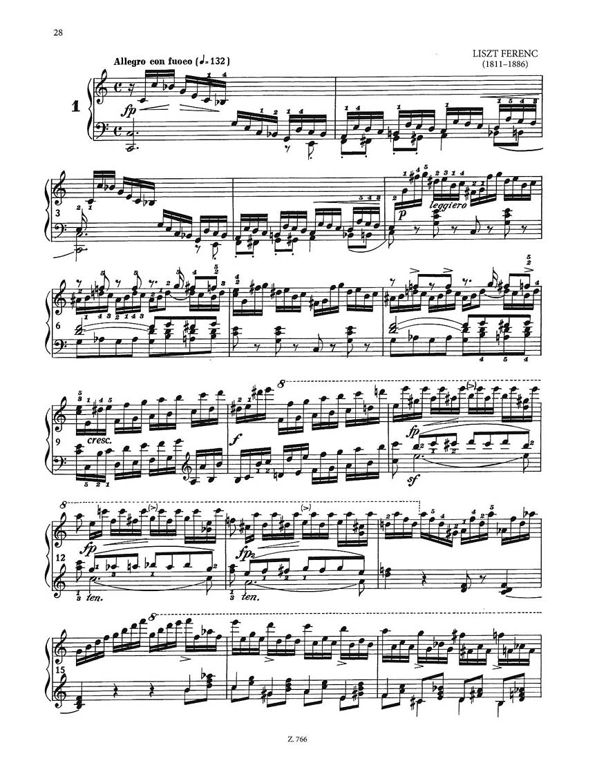 Liszt Twelve Etudes Op. 1 Piano Solo