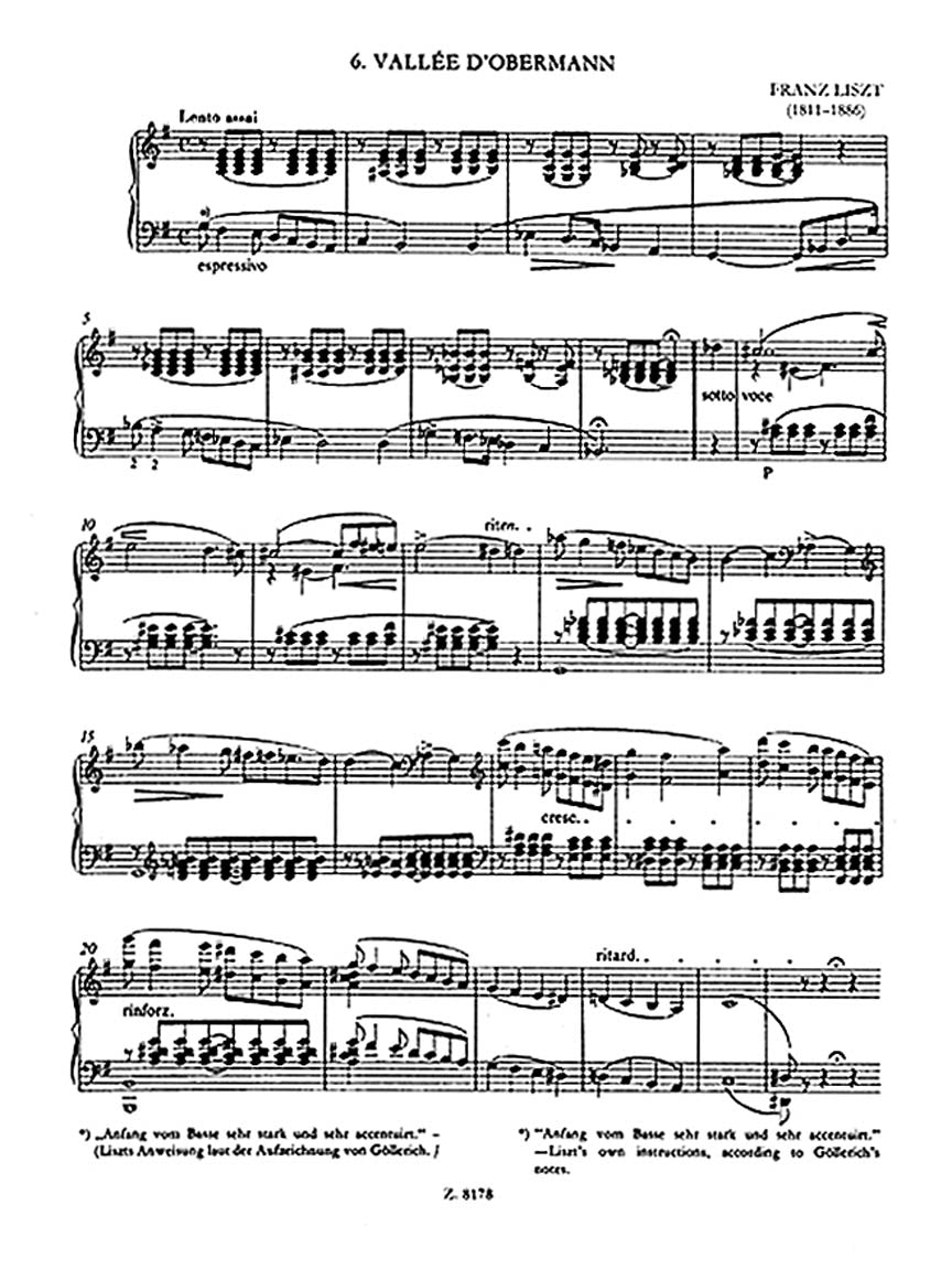 Liszt Vallee D'obermann from Années de pèlerinage