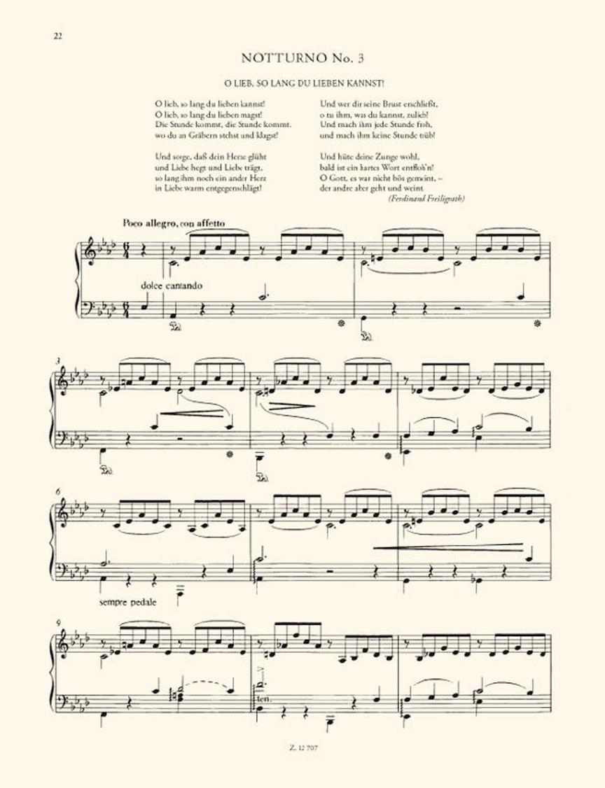 Liszt: Liebestraum (3 Nocturnes) Solo Piano