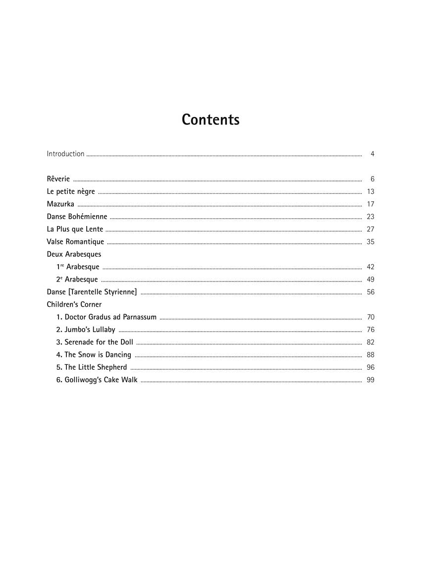 Debussy 15 Selected Piano Works