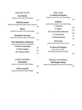 20th Century French Art Songs Medium/Low Voice