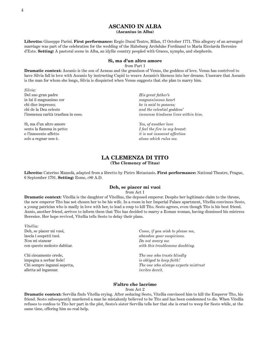 Mozart Opera Arias for Soprano