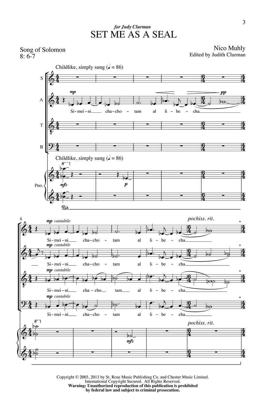 Muhly Set Me as a Seal