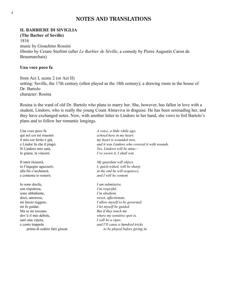 Mezzo-Soprano Selected Opera Arias