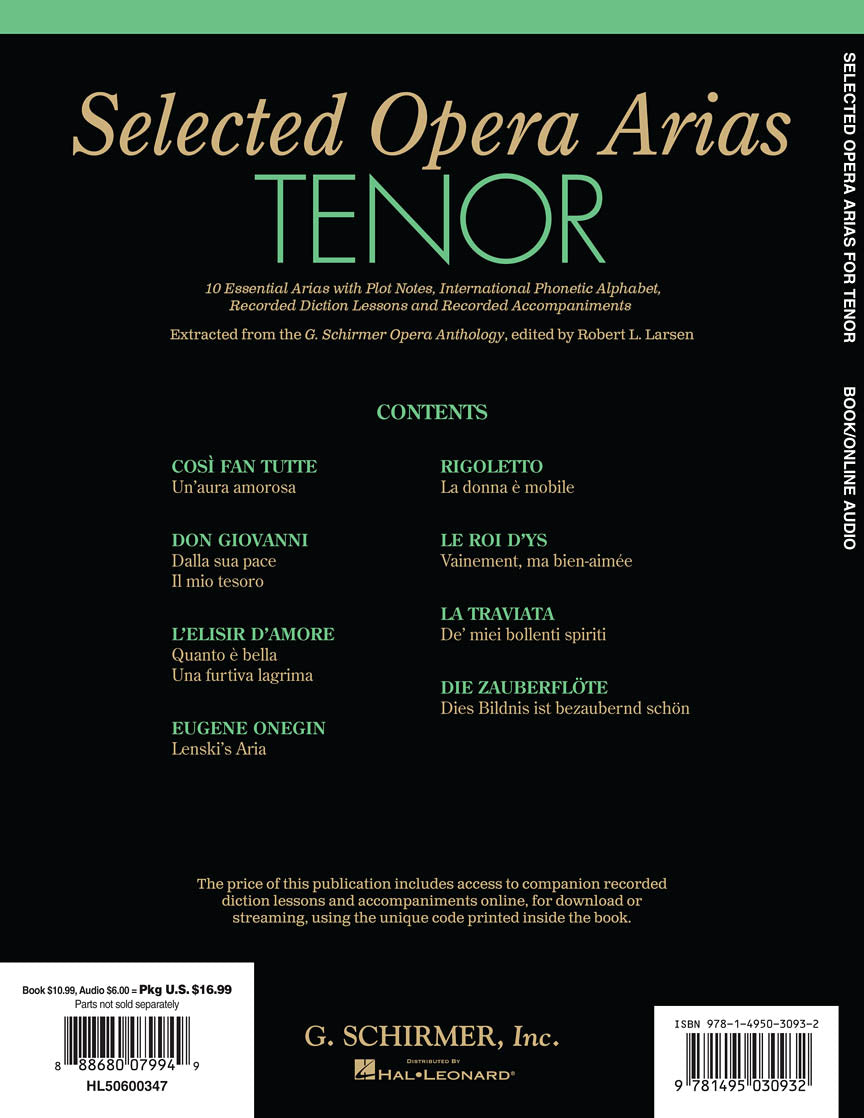 Tenor Selected Opera Arias