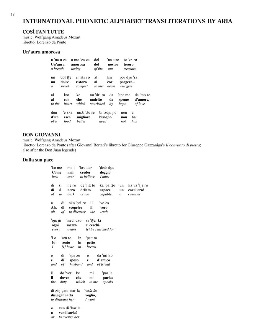 Tenor Selected Opera Arias