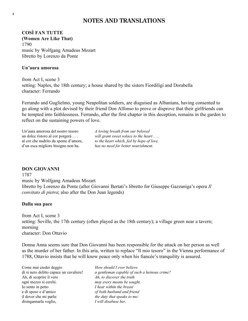 Tenor Selected Opera Arias