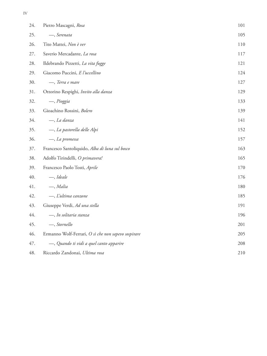 Italian Art Songs - High Voice - Songs From The 19th And 20th Centuries