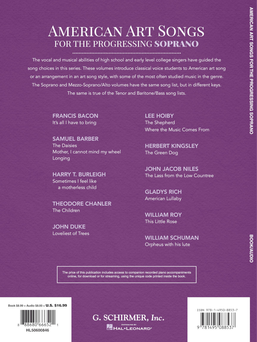 American Art Songs for the Progressing Singer