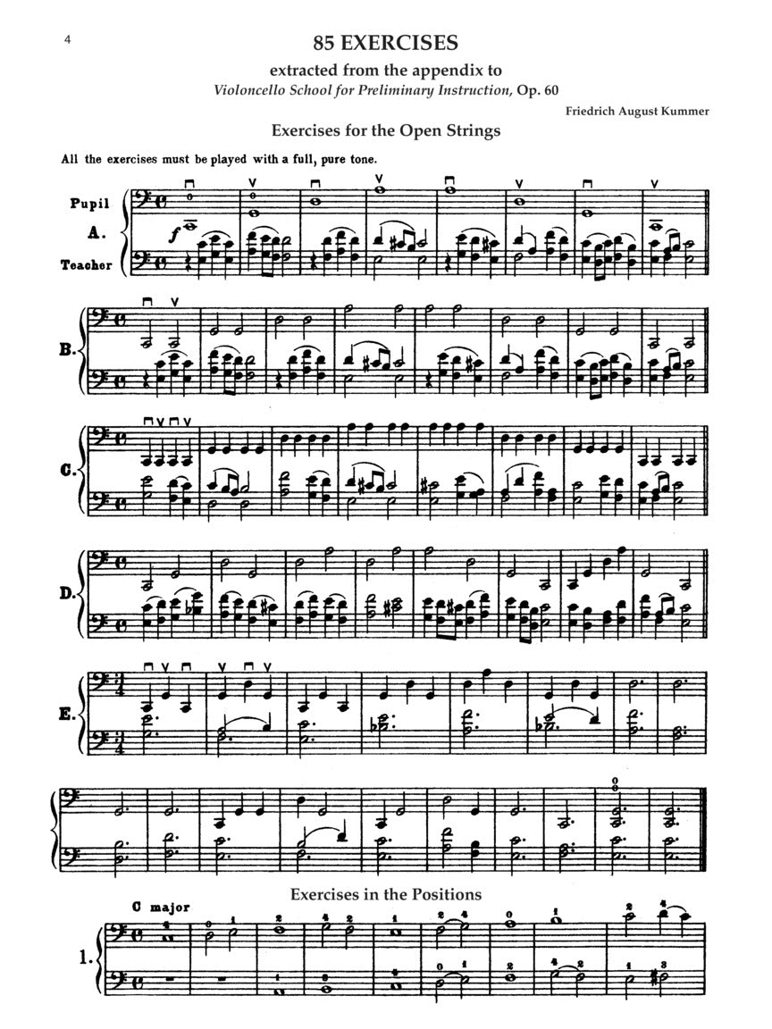 Kummer Selected Pupil/Teacher Cello Duets