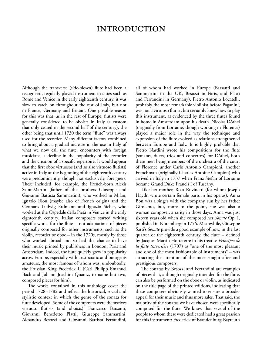 10 Italian Sonatas for Flute and Continuo