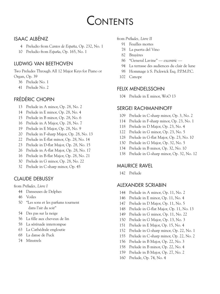 55 Piano Preludes by 8 Composers - Schirmer's Library of Musical Classics