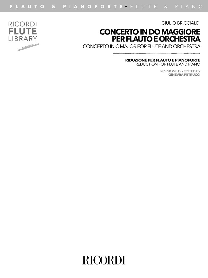 Briccialdi Flute Concerto in C Major with Piano Reduction (From Orchestra)
